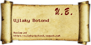 Ujlaky Botond névjegykártya